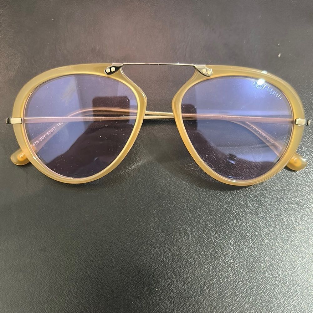 Tom Ford Tan and Purple Sunglasses